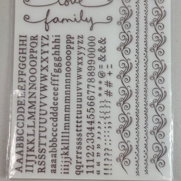 Close to My Heart Love Letters Rub Ons Chocolate Bulk 104 5 Sheets Wooden Sticks - Picture 3 of 5